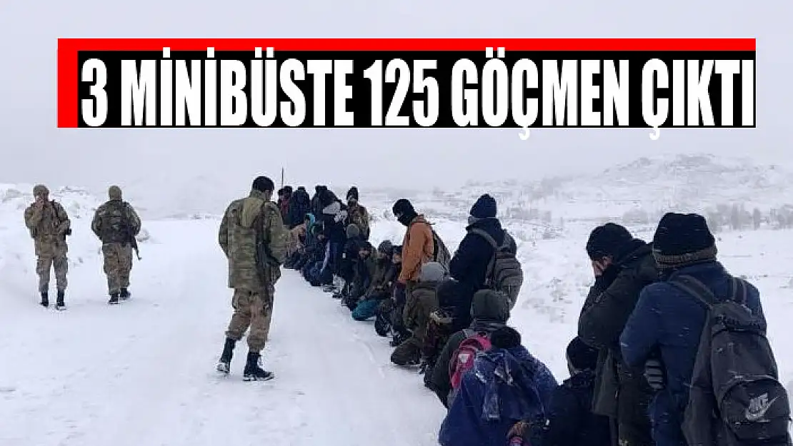 3 minibüste 125 göçmen çıktı