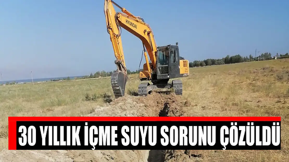 30 yıllık içme suyu sorunu çözüldü