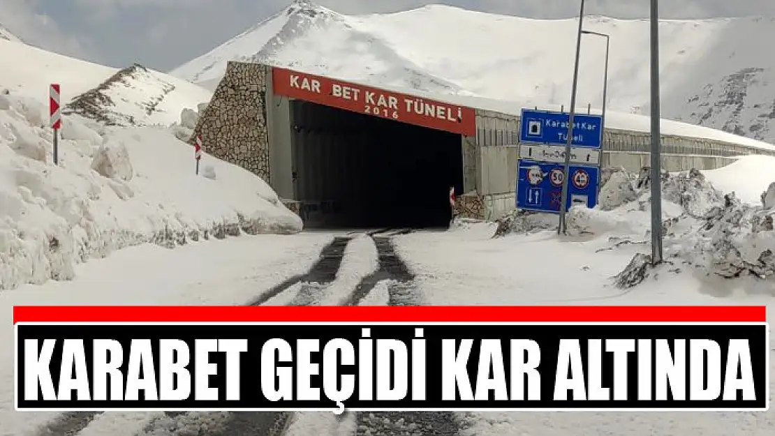 3000 rakımlı Karabet Geçidi kar altında