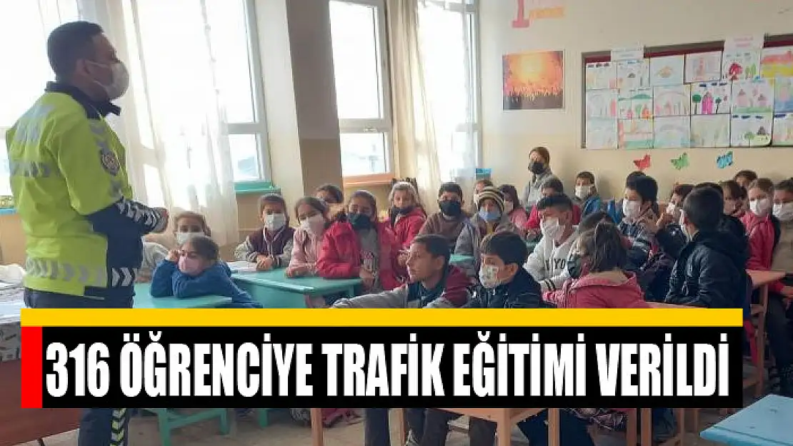 316 öğrenciye trafik eğitimi verildi