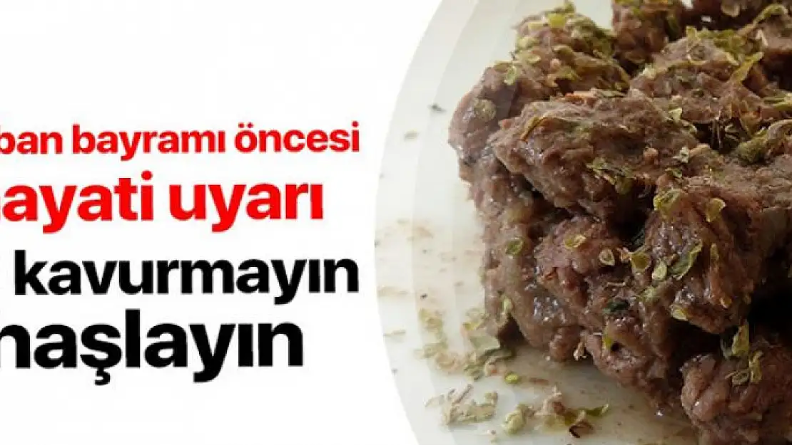 Eti kavurmayın, haşlayın