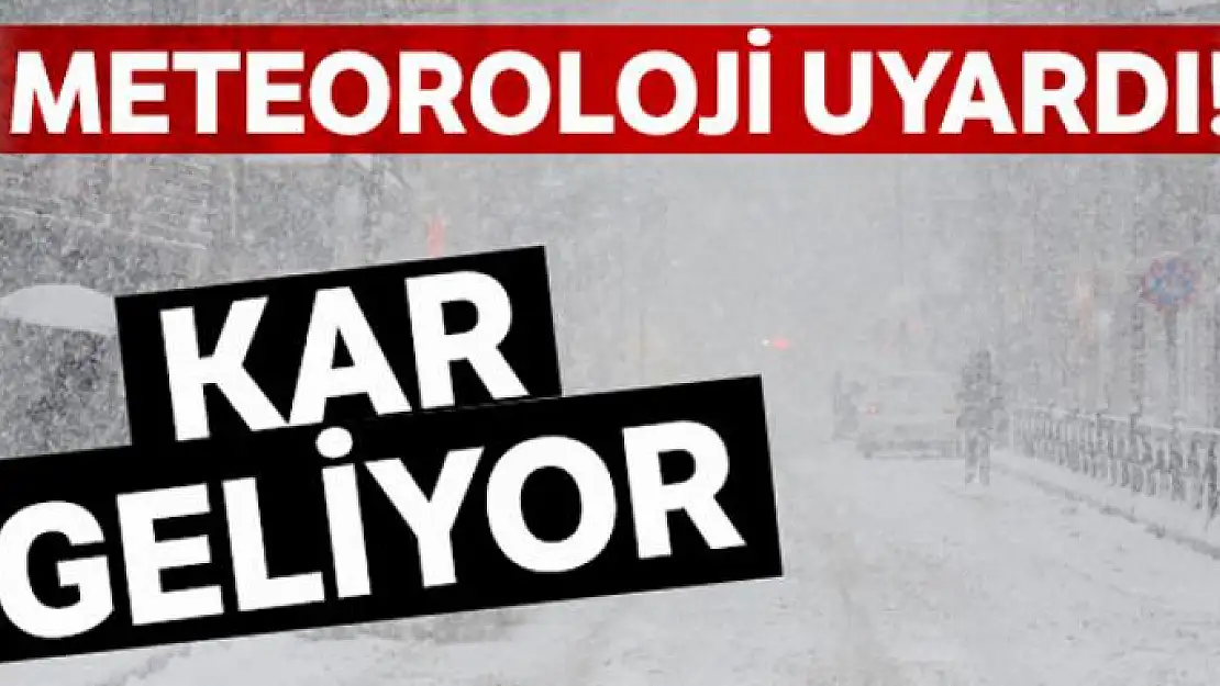 Meteorolojiden kar yağışı uyarısı