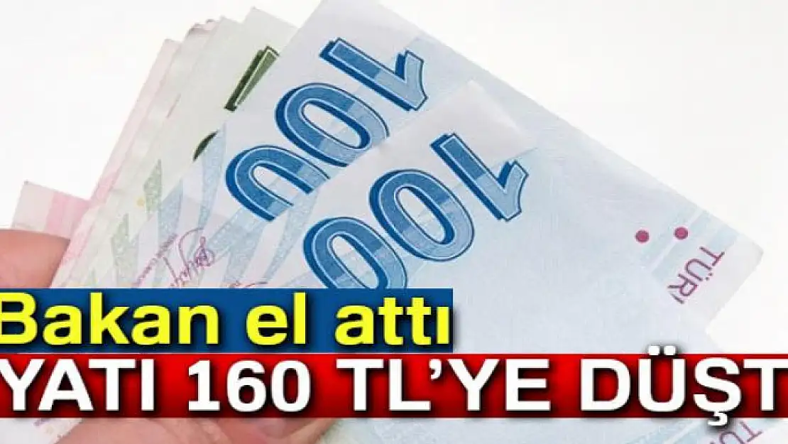 Bakan el attı, fiyatı 160 liraya düştü