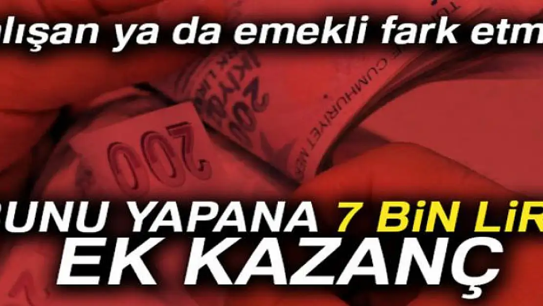 Deneyimli çalışana 7 bin lira ek kazanç!