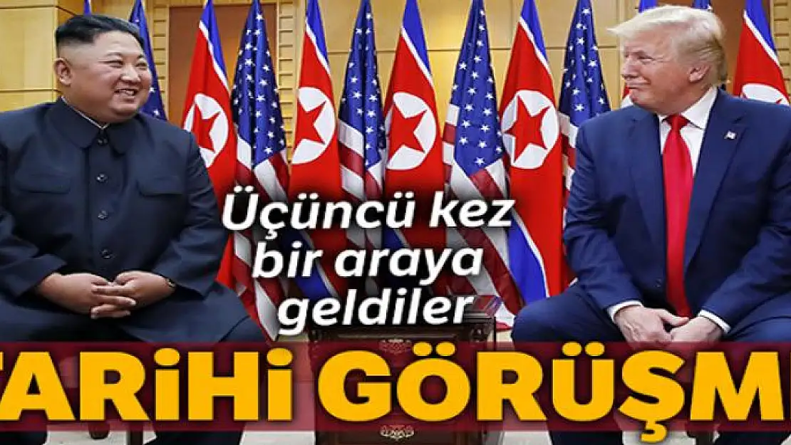 Trump ve Kim silahsızlandırılmış bölgede buluştu