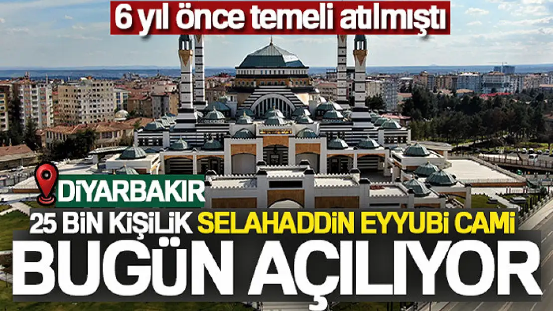 500 milyon liraya mal olan Selahaddin Eyyubi Cami ve Külliyesi Cumhurbaşkanı Erdoğan'ın katılımıyla açılacak