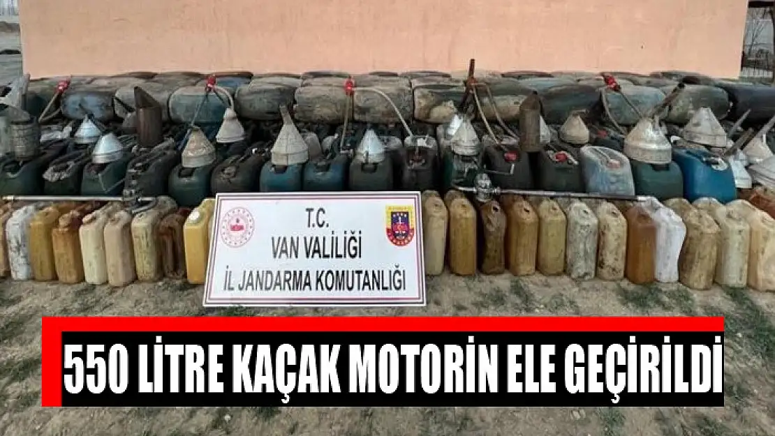 550 litre kaçak motorin ele geçirildi