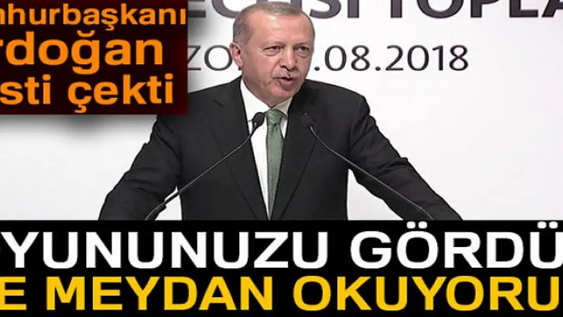 Cumhurbaşkanı Erdoğan: Oyununuzu gördük ve meydan okuyoruz