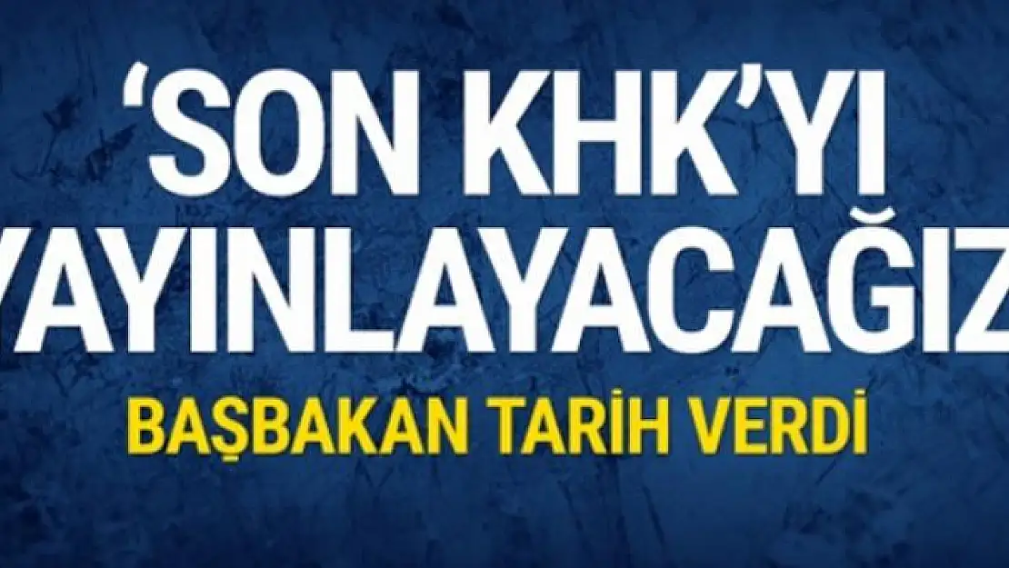 Başbakan Yıldırım'dan OHAL açıklaması!