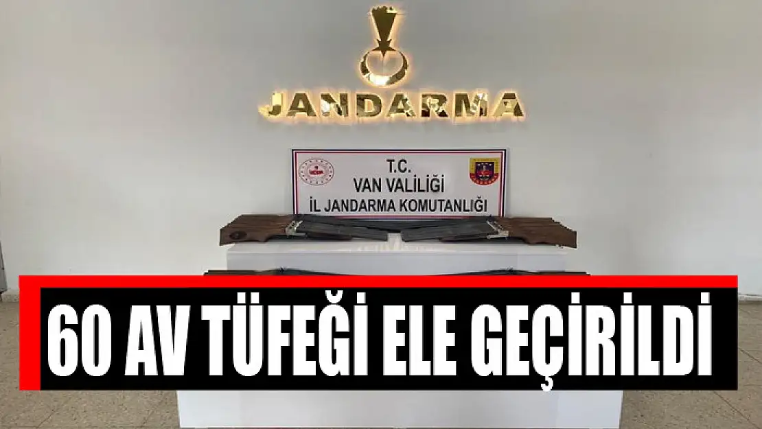 60 av tüfeği ele geçirildi