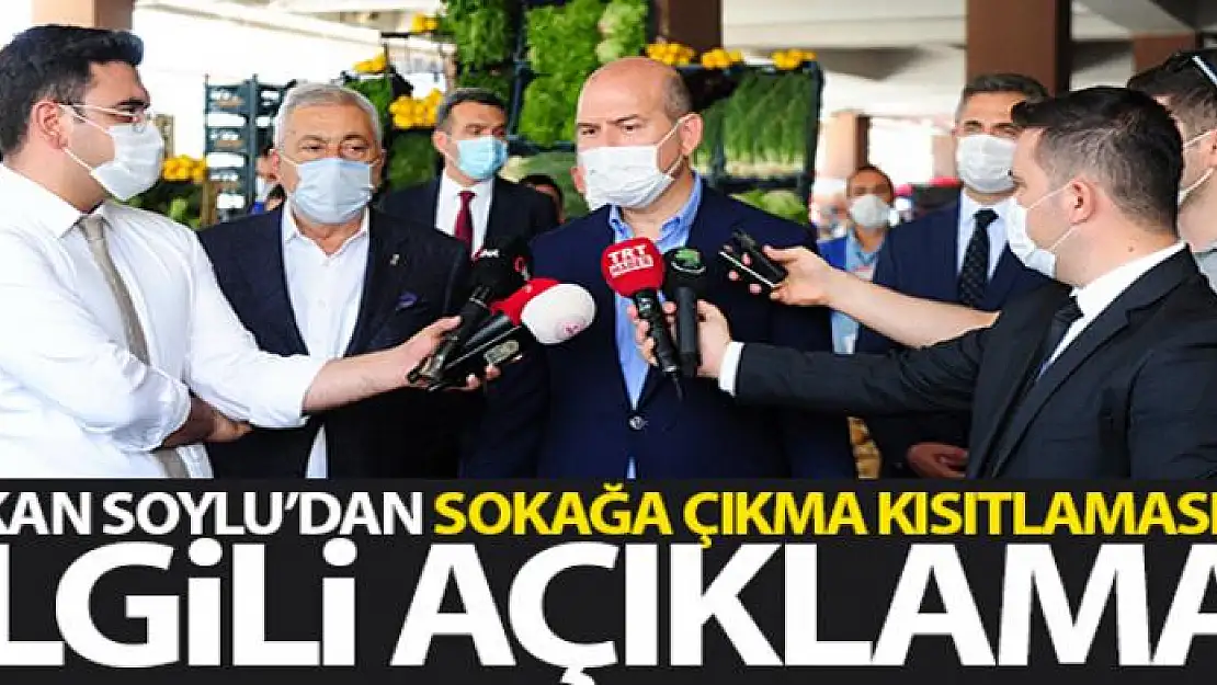 Bakan Soylu'dan sokağa çıkma kısıtlamasıyla ilgili açıklama