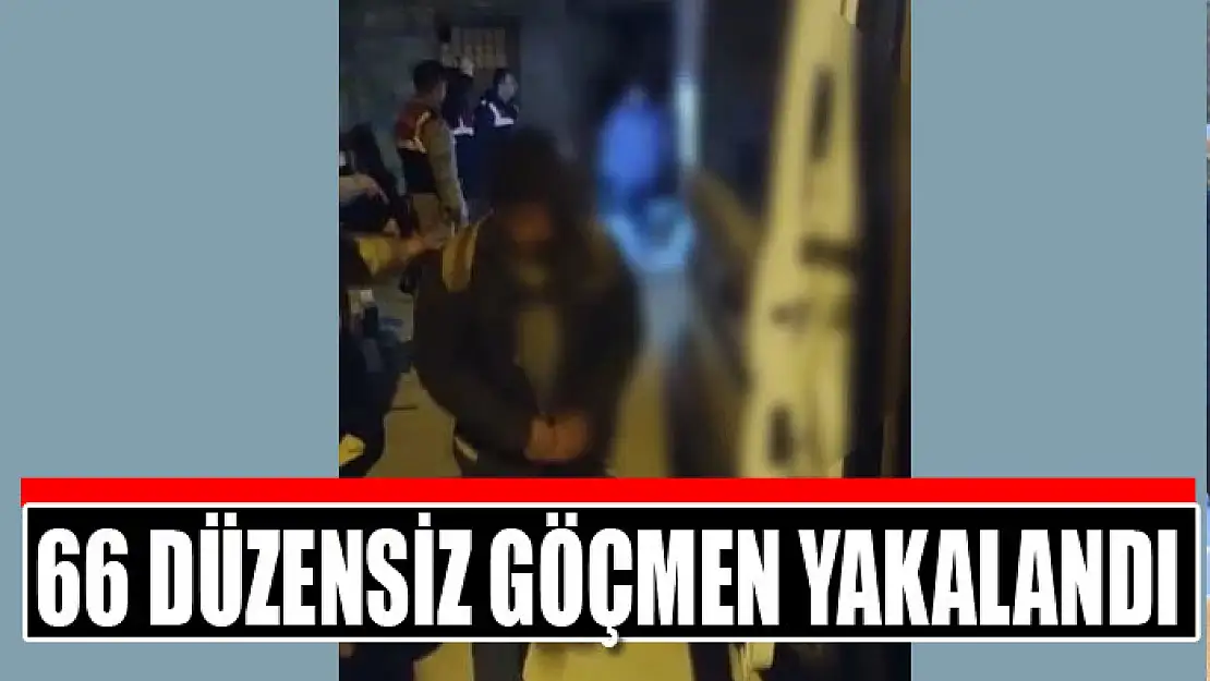 66 düzensiz göçmen yakalandı