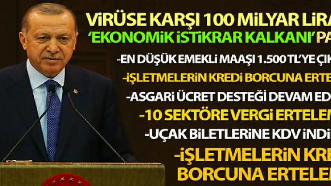 'Korona virüse karşı Ekonomik İstikrar Kalkanı'