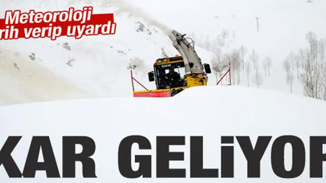 Meteoroloji'den uyarı: Kar geliyor