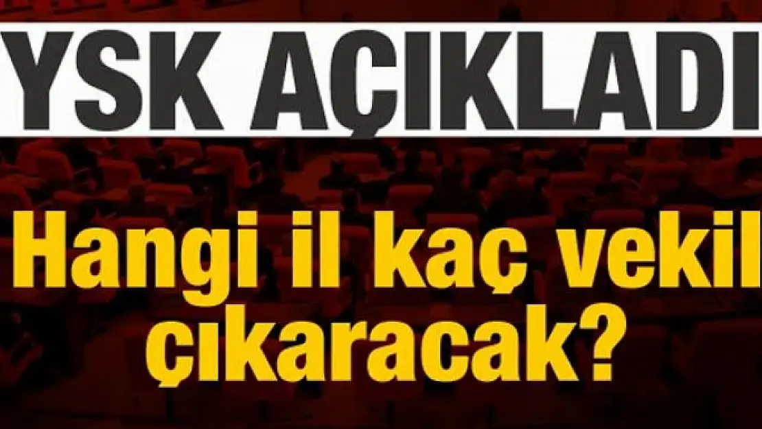 YSK açıkladı! Hangi il kaç vekil çıkaracak?