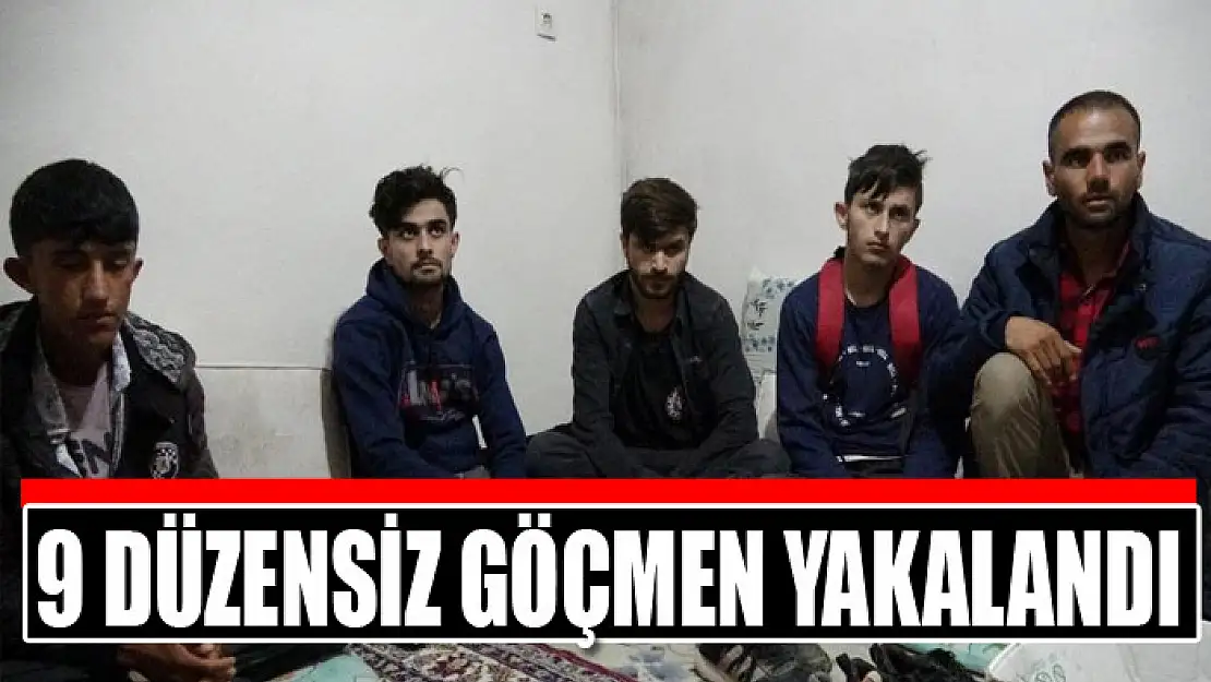 9 düzensiz göçmen yakalandı