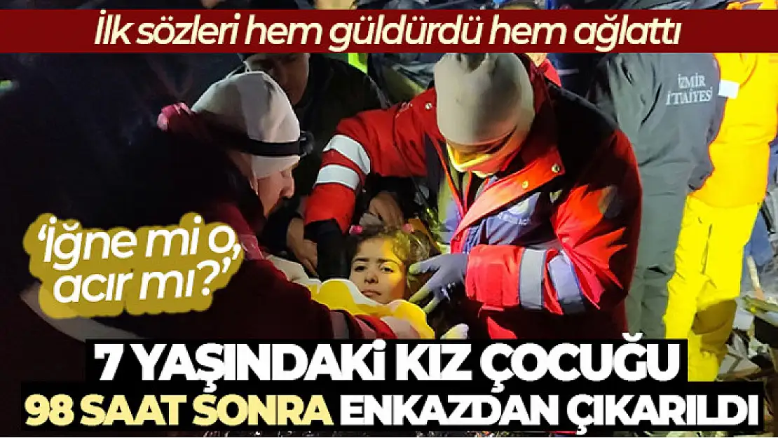 98 saat sonra enkaz altından çıkarıldı