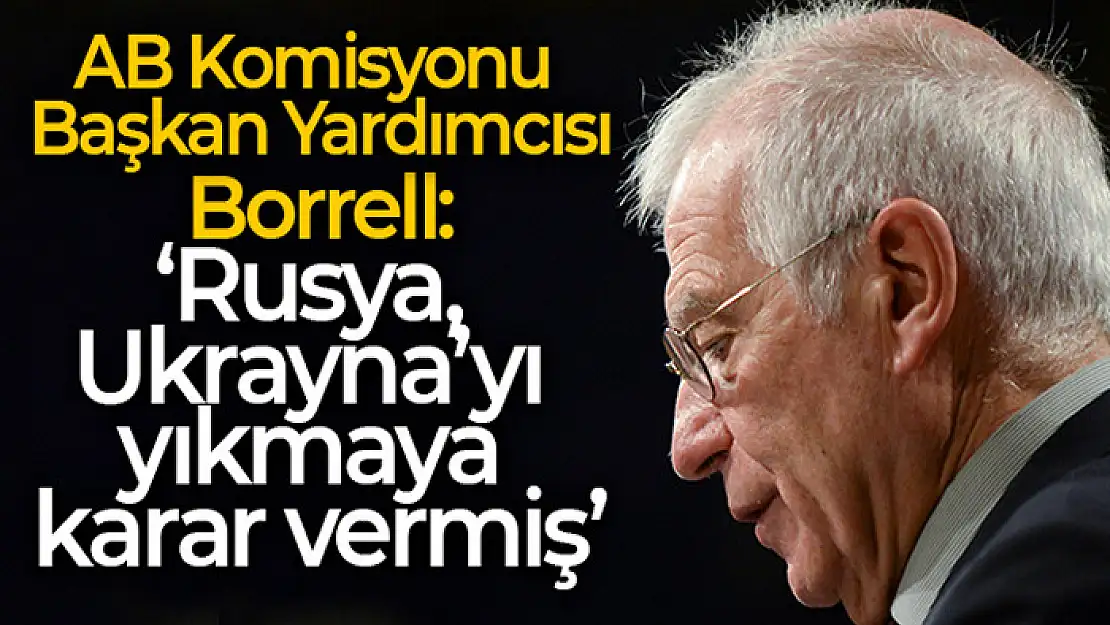 AB Komisyonu Başkan Yardımcısı Borrell: Rusya, Ukrayna'yı yıkmaya karar vermiş