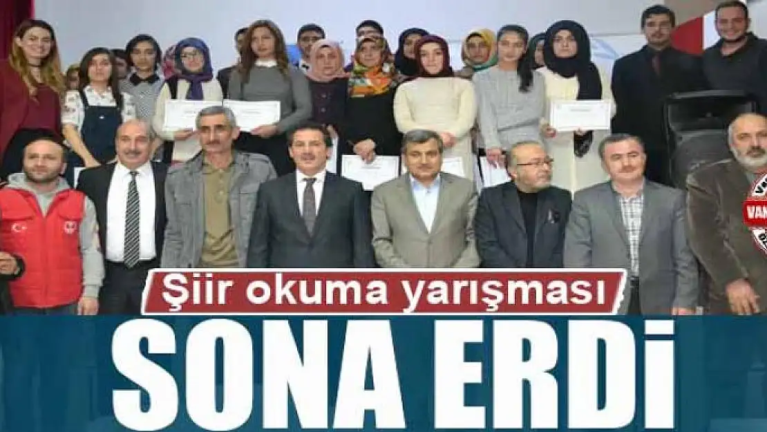 Şiir okuma yarışması sona erdi