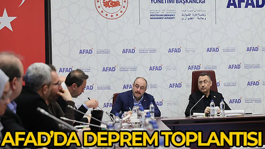 AFAD'da deprem bölgesi için koordinasyon toplantısı