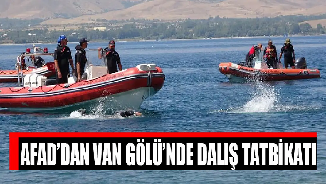 AFAD'dan Van Gölü'nde dalış tatbikatı