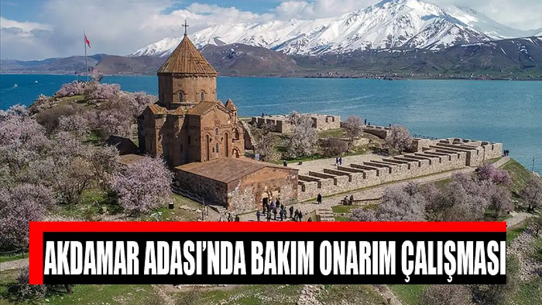 Akdamar Adası'nda bakım onarım çalışması