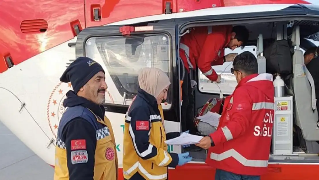 Ambulans helikopter 58 yaşındaki hasta için havalandı