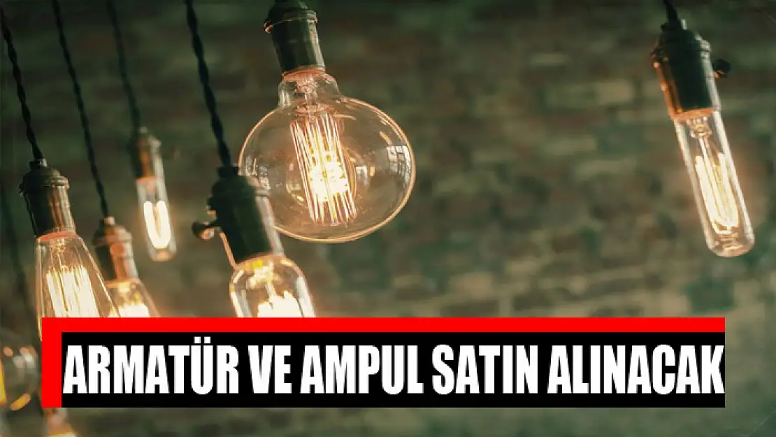 Armatür ve Ampul satın alınacak