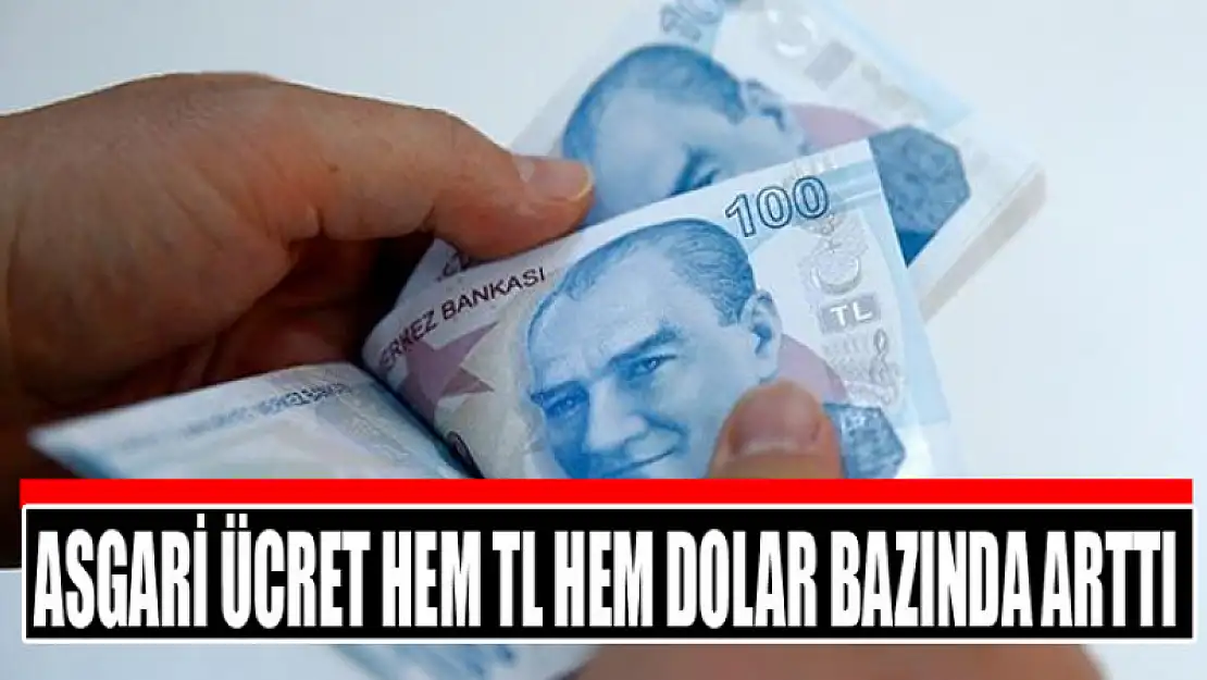 Asgari ücret hem TL hem dolar bazında arttı