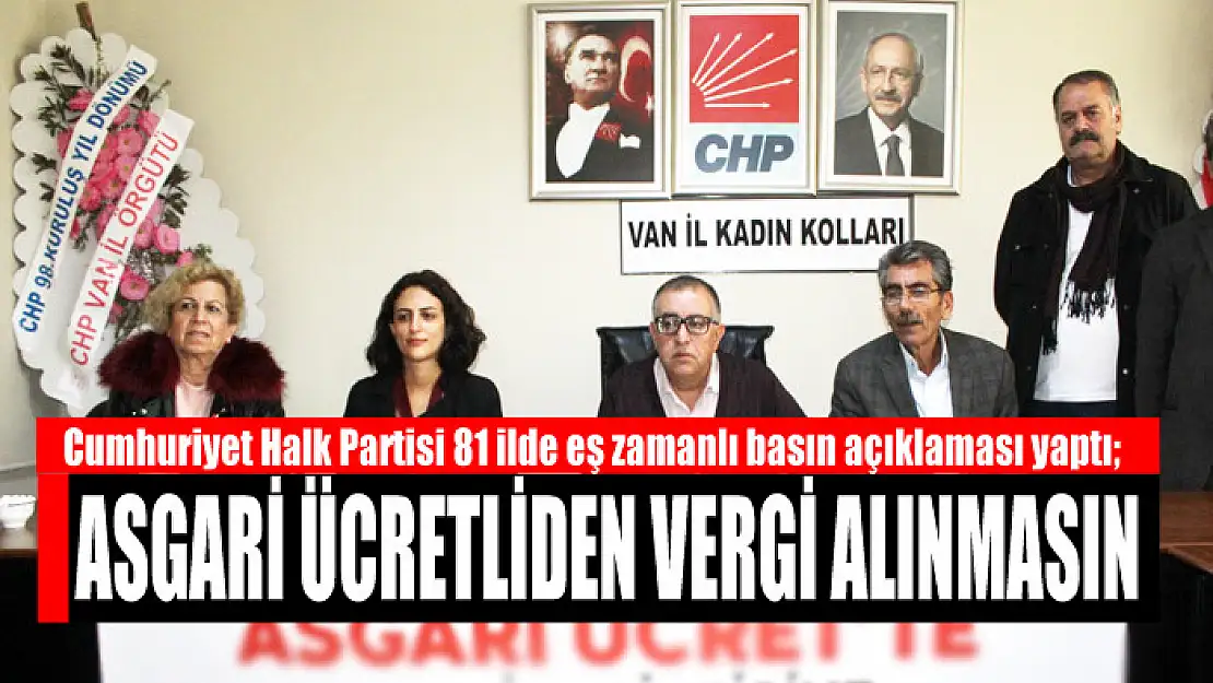 ASGARİ ÜCRETLİDEN VERGİ ALINMASIN