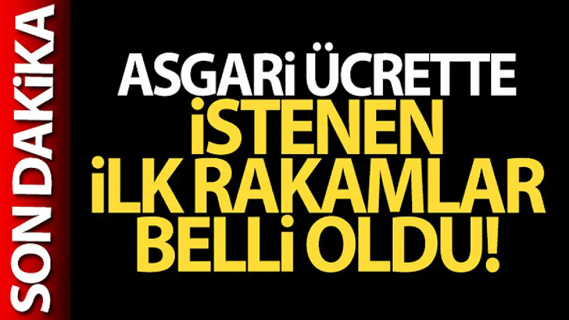 Asgari ücrette istenen ilk rakamlar belli oldu!