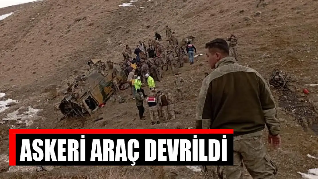 Askeri araç devrildi