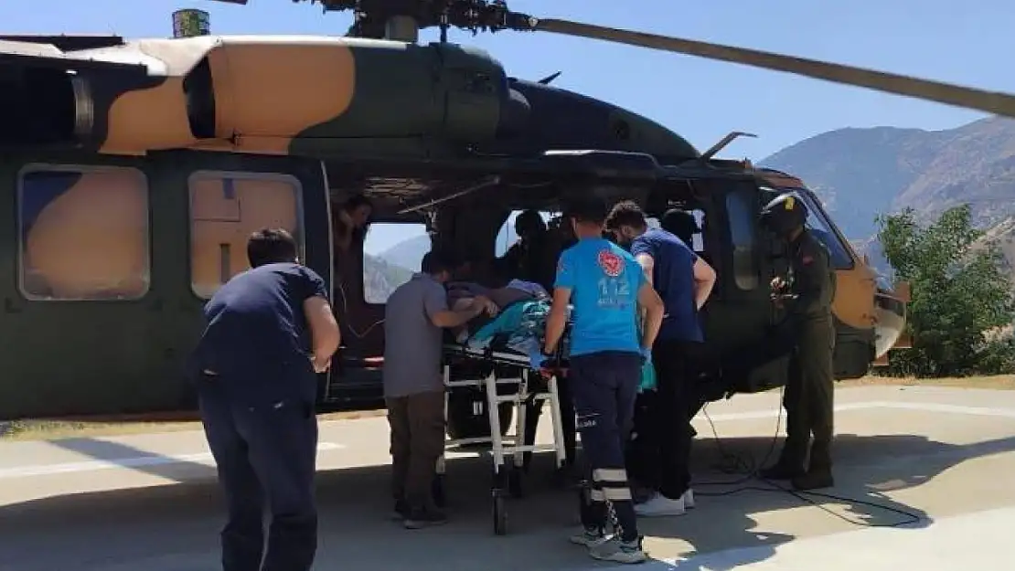 Askeri helikopter hamile kadın için havalandı