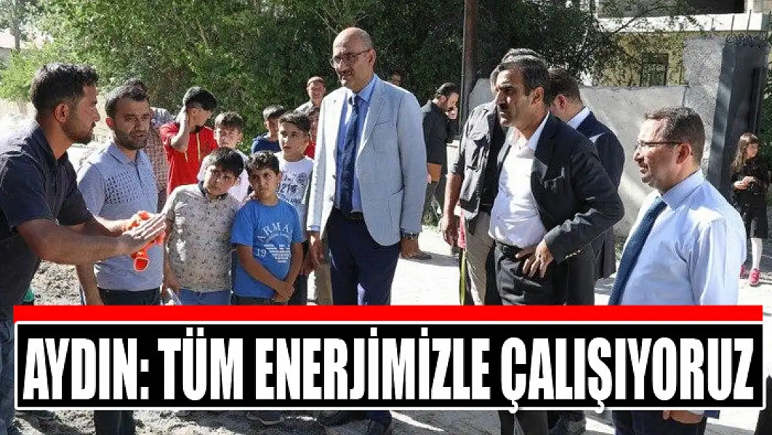 Aydın: Tüm enerjimizle çalışıyoruz