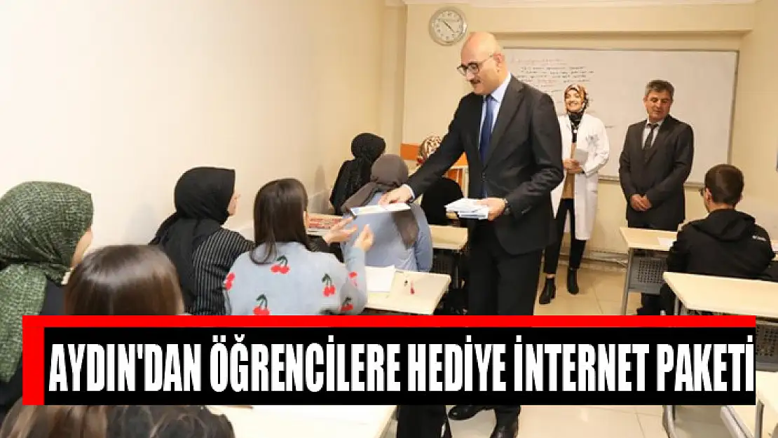 Aydın'dan öğrencilere hediye internet paketi