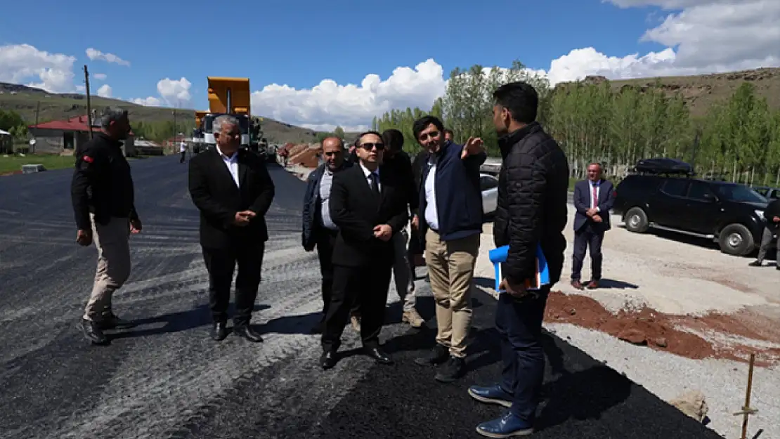 Aydoğan asfalt çalışmalarını inceledi