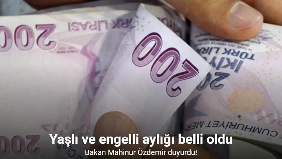 Bakan açıkladı: Yaşlı ve engelli aylıkları belli oldu