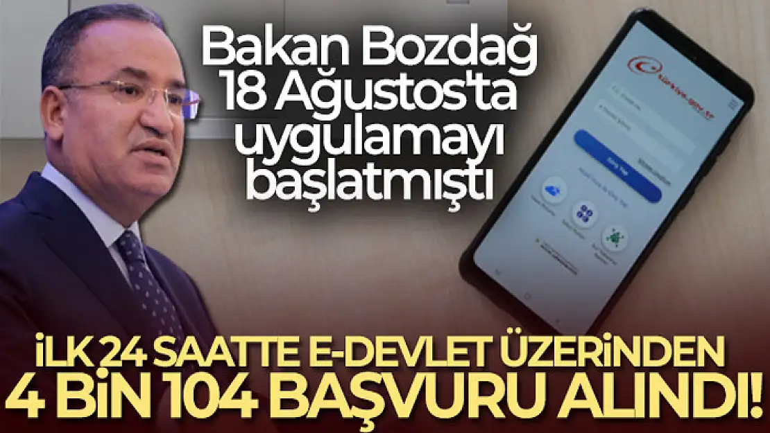 Bakan Bozdağ, 18 Ağustos'ta uygulamayı başlatmıştı: 17 bin 500 sabıka kaydı silindi