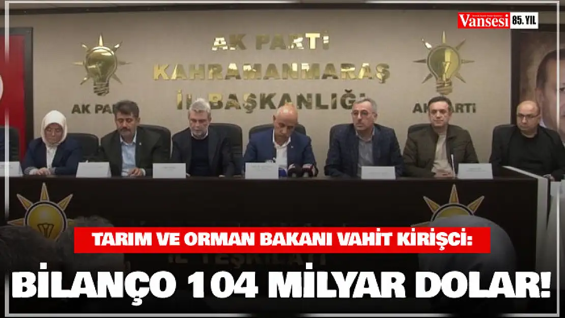 Bakan Kirişçi: 'Depremin bilançosu 104 milyar dolar'