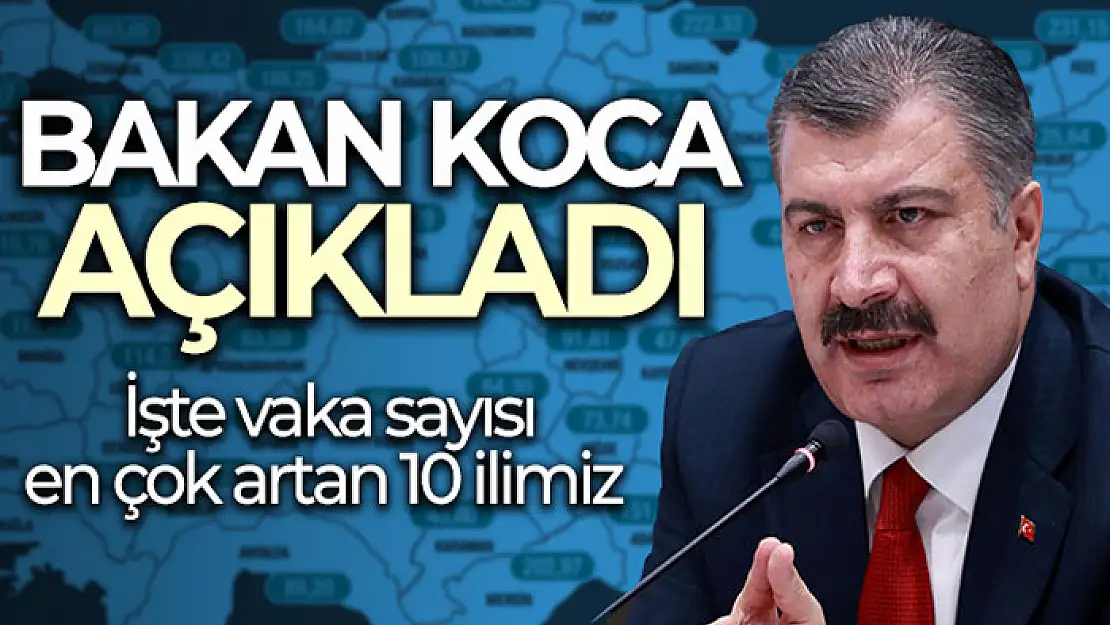 Bakan Koca, il bazında 100 bin kişi içinde bir haftalık vaka haritasını paylaştı