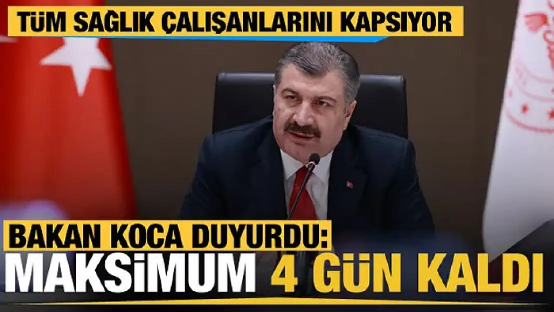 Bakan Koca'dan teşvik açıklaması: Ay bitmeden belli olacak