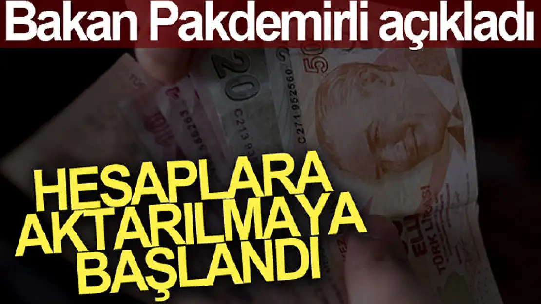 Bakan Pakdemirli: 138 milyon 343 bin liralık destek ödemesi hesaplara aktarılmaya başlandı