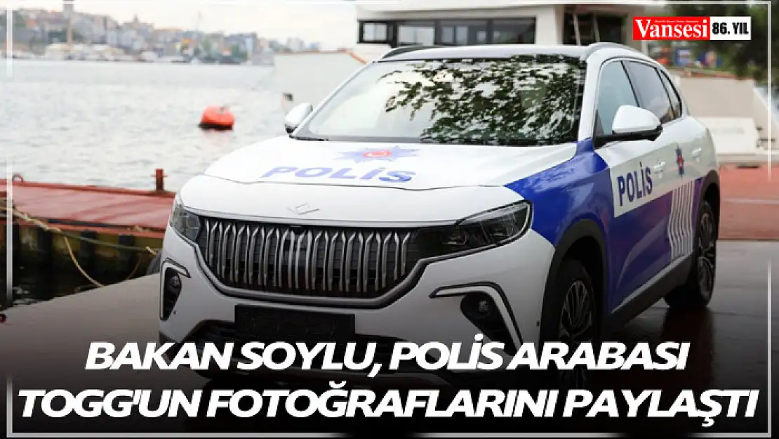 Bakan Soylu, polis arabası Togg'un fotoğraflarını paylaştı