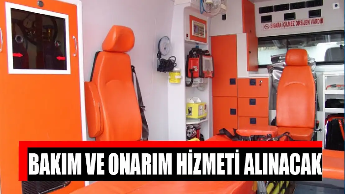 Bakım ve onarım hizmeti alınacak