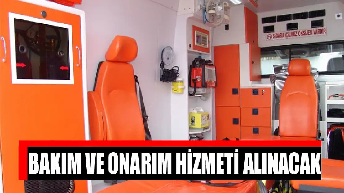 Bakım ve onarım hizmeti alınacak