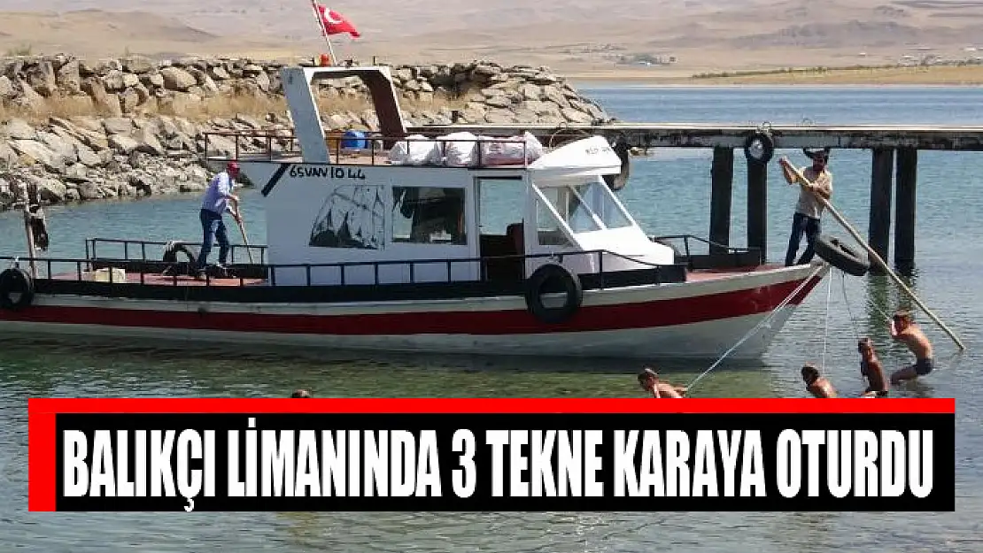 Balıkçı limanında 3 tekne karaya oturdu