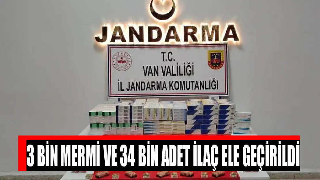 Başkale'de 3 bin mermi ve 34 bin adet ilaç ele geçirildi