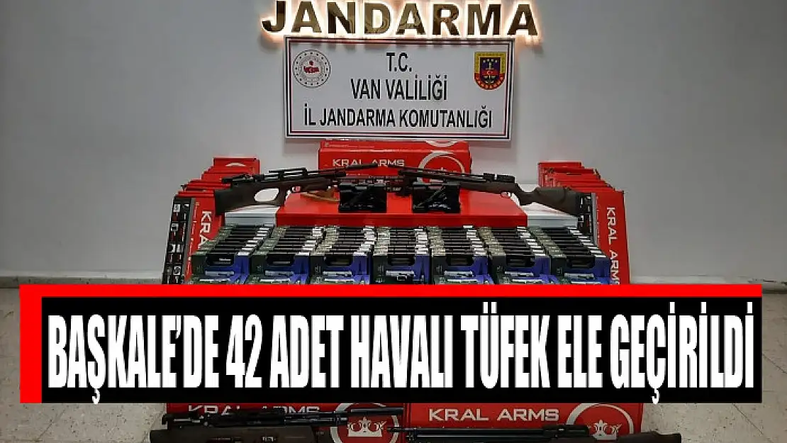 Başkale'de 42 adet havalı tüfek ele geçirildi