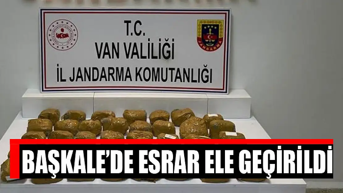 Başkale'de esrar ele geçirildi