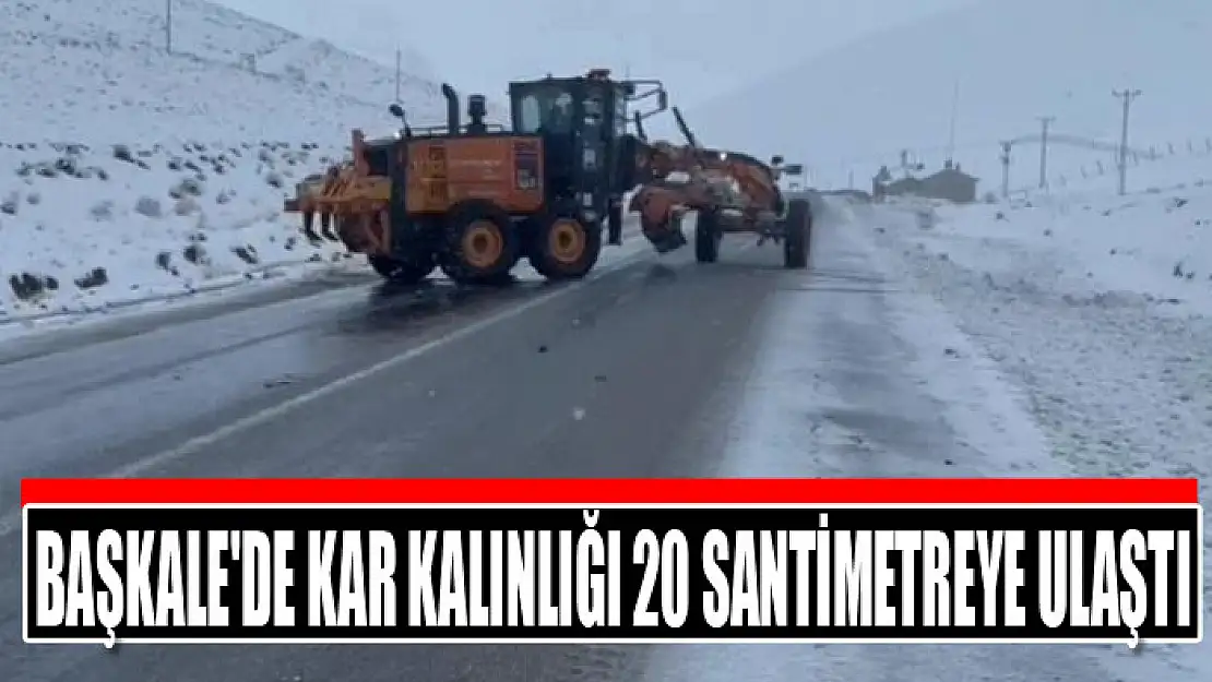 Başkale'de kar kalınlığı 20 santimetreye ulaştı